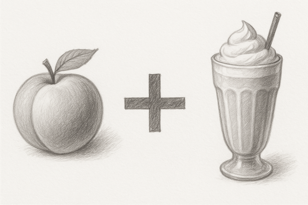peach and milkshake - writer things